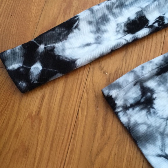 Proenza Schouler Tie Dye Ribbed Top Black White XS - Picture 8 of 10